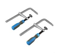 Lot de 2 colliers de serrage à queue d'aronde pour rail de guidage de scie à chenille, 160 x 60 mm, en acier chromé avec poignée en plastique à prise en main douce, pour un serrage stable dans la