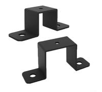 Lot de 2 colliers de serrage carrés en forme de U, support de fixation murale pour poteau de clôture adapté pour tuyaux d'eau, balustrade de balcon, balustrade d'escalier (2 pièces)