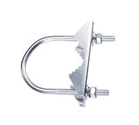 Lot de 2 colliers de serrage de mât pour antenne parabolique et montage d'antenne sur poteaux à l'aide de boulons en U pour une utilisation en extérieur