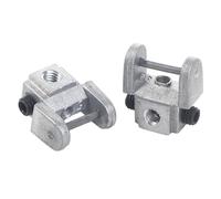 Lot de 2 colliers de serrage en acier, adaptateurs de conversion sans broche avec vis sécurisée pour le travail du bois, adaptateur de scie à métaux supérieure et inférieure, supports de coupe à