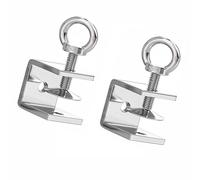 Lot de 2 colliers de serrage en C, boulons à œil en acier inoxydable 304, pince à mâchoire large, réglable, clip universel pour le travail du bois, le soudage, le charpentier (25 mm)