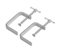 Lot de 2 colliers de serrage en C de 50 à 100 mm - Accessoires de rechange pour perçage du bois et du plastique (0-85 mm)