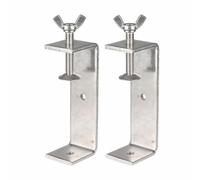 Lot de 2 colliers de serrage en C en acier inoxydable 304, 120 mm, réglables et robustes, ne rouillent pas facilement, large mâchoire, clip de bureau pour le travail du bois, le soudage, le montage