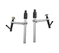 Lot de 2 colliers de serrage en métal pour le travail du bois pour bancs de 16 mm, clip de bureau à action rapide avec torsion ergonomique pour menuiserie et atelier, argent et noir