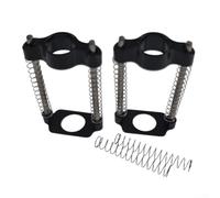 Lot de 2 colliers de serrage pliables avec boucle à ressort en C pour vélos pliants Brompton, composants en alliage d'aluminium pour une expérience de pliage sûre et stable (noir)