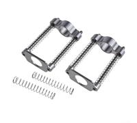 Lot de 2 colliers de serrage pliables en alliage d'aluminium pour Brompton, boucle en C à verrouillage rapide avec double ressort, pour zéro oscillation, ajustement sécurisé pour les trajets et le
