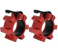 Lot de 2 Colliers de Serrage pour haltère Olympique en Alliage d'aluminium - Parfaits pour Le Crossfit et l'entraînement Olympique - Rouge…