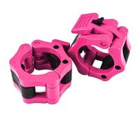 Lot de 2 colliers de serrage pour haltères olympiques - Pour la gym, l'exercice, le fitness, la musculation - 50 mm - Rose