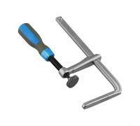 Lot de 2 colliers de serrage pour rail de scie avec poignée SoftGrip, acier forgé chromé, vis filetée résistante à l'usure, mécanisme de serrage stable et solide (1 pièce)