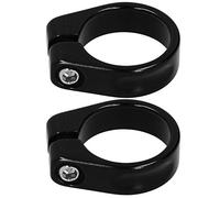 Lot de 2 colliers de serrage pour tige de selle de vélo - 35 mm - Installation facile - Fixation ferme pour VTT - Noir
