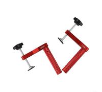 Lot de 2 colliers de serrage pour trou de chien - 20 mm et 19 mm - Pour le travail du bois - Agit rapidement - Pour le travail du bois - Pour le ponçage et la sculpture - Métal rouge