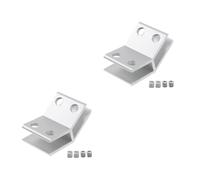 Lot de 2 colliers de serrage réglables à 135 degrés en alliage d'aluminium avec vis pour placard, salle de bain, salon