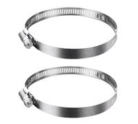 Lot de 2 colliers de serrage réglables avec gants, bande en acier inoxydable 201 pour sacs collecteurs de poussière de 45,7 à 48,3 cm, étanchéité sûre pour le travail du bois