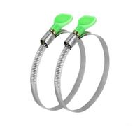 Lot de 2 colliers de serrage réglables en acier inoxydable avec poignée, 90 mm-110 mm, gamme d'extension pour applications industrielles polyvalentes, fixation antidérapante
