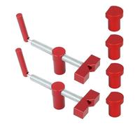 Lot de 2 colliers de serrage réglables pour trou de chien de 1,9 cm, 20 mm, rouge avec 4 chiens, longueur 2 cm