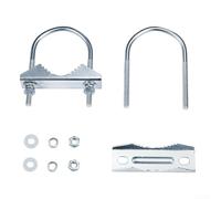 Lot de 2 colliers de serrage robustes pour antenne parabolique sur poteaux, tubes et mâts avec boulon en U pour installation d'antenne extérieure