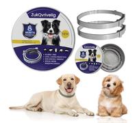 Lot de 2 colliers de toilettage pour chiens imperméables avec extraits de plantes, flexibles et réglables pour petits et grands chiens à partir de 7 semaines