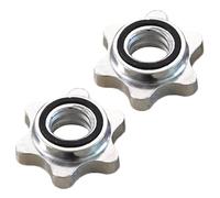 Lot de 2 colliers de verrouillage pour haltères - Pinces de poids à écrou hexagonal - Pinces de poids en fer coulé de 2,5 cm pour haltères