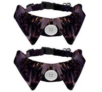 Lot de 2 colliers d'Halloween château pour chiot avec nœud papillon, collier pour petit chien, chemise, nœud papillon réglable pour petit garçon et fille, chien, chat, animaux domestiques