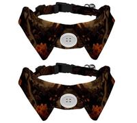Lot de 2 colliers d'Halloween pour chiot cimetière avec nœud papillon, collier pour petit chien, chat, animal domestique