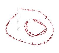 Lot de 2 colliers en forme de croix tendance hip-hop faits à la main réglable pour femme Chaîne de clavicule tendance sang rouge, TAILLE UNIQUE, Comme décrit, Produit conforme à la description.