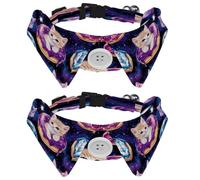 Lot de 2 colliers en forme de donuts pour chien/chaton/chaton avec collier de chemise réglable pour petite fille, garçon, chien, cadeau de mariage ou d'anniversaire