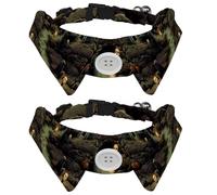 Lot de 2 colliers en velours avec nœud papillon pour chien et chat Motif cimetière d'Halloween