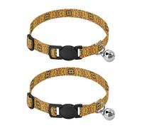 Lot de 2 colliers géométriques mandalas pour chats, collier cloche pour chat