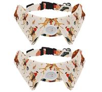 Lot de 2 colliers mignons pour chien avec nœud papillon, style western coloré, cow-boys pour hommes, chevaux, désert, chemise réglable à revers avec nœud papillon pour petits chiens, chiots et chats