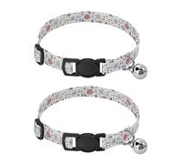 Lot de 2 colliers pour animaux de compagnie - Livre de mots - Collier coloré pour petits chiens - Réglable de 27,9 à 43,1 cm