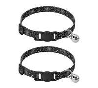 Lot de 2 colliers pour chaton en toile d'araignée noire pour petits chiens, longueur réglable de 27 cm à 43,4 cm