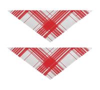Lot de 2 colliers pour chien à carreaux rouges résistants à l'usure et 2 paquets pour un cadeau pour animaux de compagnie qui veulent s'habiller jusqu'à 76,2 x 30,5 cm