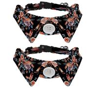 Lot de 2 colliers pour chien, attrape-rêves en forme de fleur, collier réglable avec nœud papillon, colliers pour animaux de compagnie pour petit animal de compagnie