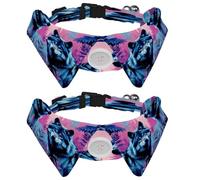 Lot de 2 colliers pour chien avec clochette, collier détachable et réglable pour petit animal de compagnie, loup