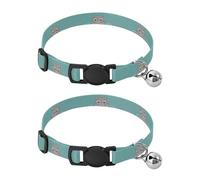 Lot de 2 colliers pour chien avec clochette Motif hippopotames Bleu sarcelle