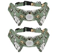 Lot de 2 colliers pour chien avec nœud papillon et clochette, animaux de volaille, mouton, collier réglable pour petits animaux de compagnie