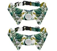 Lot de 2 colliers pour chien avec nœud papillon, herbes sauvages, fleurs des champs et plantes pour petits chiens, costumes de mariage d'anniversaire