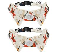 Lot de 2 colliers pour chien, style rétro, cowgirls occidentales, rodéo, collier réglable avec nœud papillon pour petits chiens, chiots, chats, lapins, tour de cou de 28,4 à 31 cm