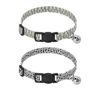 Lot de 2 colliers pour chiens avec boucle à dégagement rapide pour chiot, fille, garçon, koala, eucalyptus, panda, noir et blanc