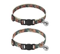 Lot de 2 colliers pour chiens de petite taille avec boucle à dégagement rapide pour femelles avec drapeau de la fête des présidents américains et Lady Liberty