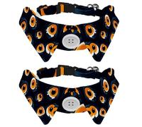 Lot de 2 colliers réglables pour chien avec nœud papillon, motif yeux de monstres de dessin animé, collier détachable pour chat, petit animal de compagnie