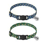 Lot de 2 colliers réglables pour chien - Pour filles et garçons - Motif abeille, fleur, escargot, papillon