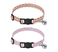 Lot de 2 colliers réglables pour chiens femelles - Forêts d'automne - Arbre - Étoile de rêve