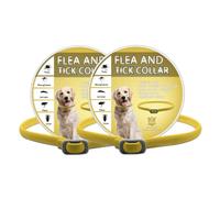 Lot de 2 colliers réglables pour chiens, résistants à l'eau, pour chiots de petite, moyenne et grande taille, avec 6 mois de protection