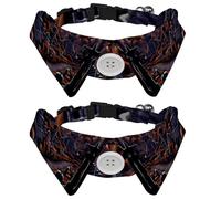 Lot de 2 colliers réglables pour chiot, Halloween, cimetière, vacances, petits chiens, chats et lapins