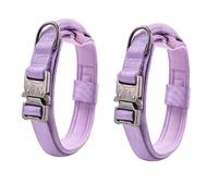 Lot de 2 colliers robustes pour chiens puissants, collier réglable pour aventure en plein air avec poignée de contrôle en boucle anti-rupture violette pour une promenade sûre (2 pièces, taille XL)