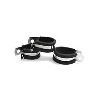 Lot de 2 colliers serrage en P acier inoxydable 304, doublés caoutchouc, for montage câbles et tuyaux Installation Facile(25MM)