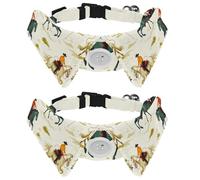 Lot de 2 colliers vintage western de cowboys sauvages pour hommes, chevaux, chiens, chemises, chats, chatons, colliers avec nœuds papillon pour petits chats, chiots et animaux domestiques