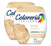 Lot de 2 colorants pour tissus pour machine à laver, couleur beige, sable, éclate ou change la couleur des vêtements - 2 paquets unidoses