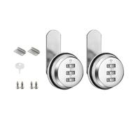 Lot de 2 combinaisons pratiques à 3 chiffres pour armoires et boîtes aux lettres robustes sans zinc